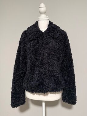 VICI Women's Blue Short Teddy Jacket - Size S